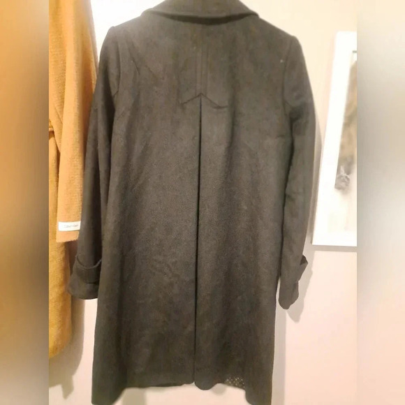 Sam Edelman Twill Walker Wool Blend Black Coat 8 - Picture 3 of 9
